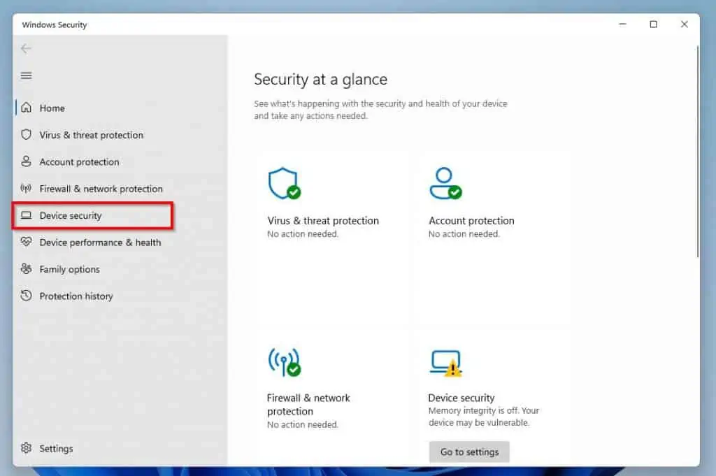 Disable VBS In Windows 11 From Settings