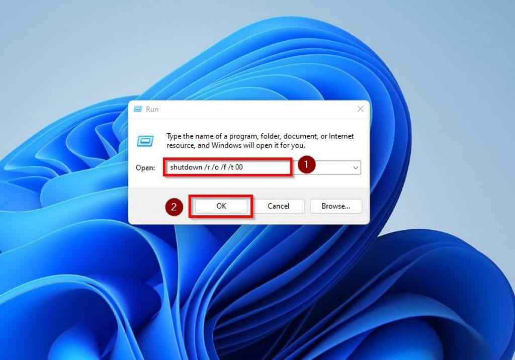 Access BIOS In Windows 11 Via Run Command