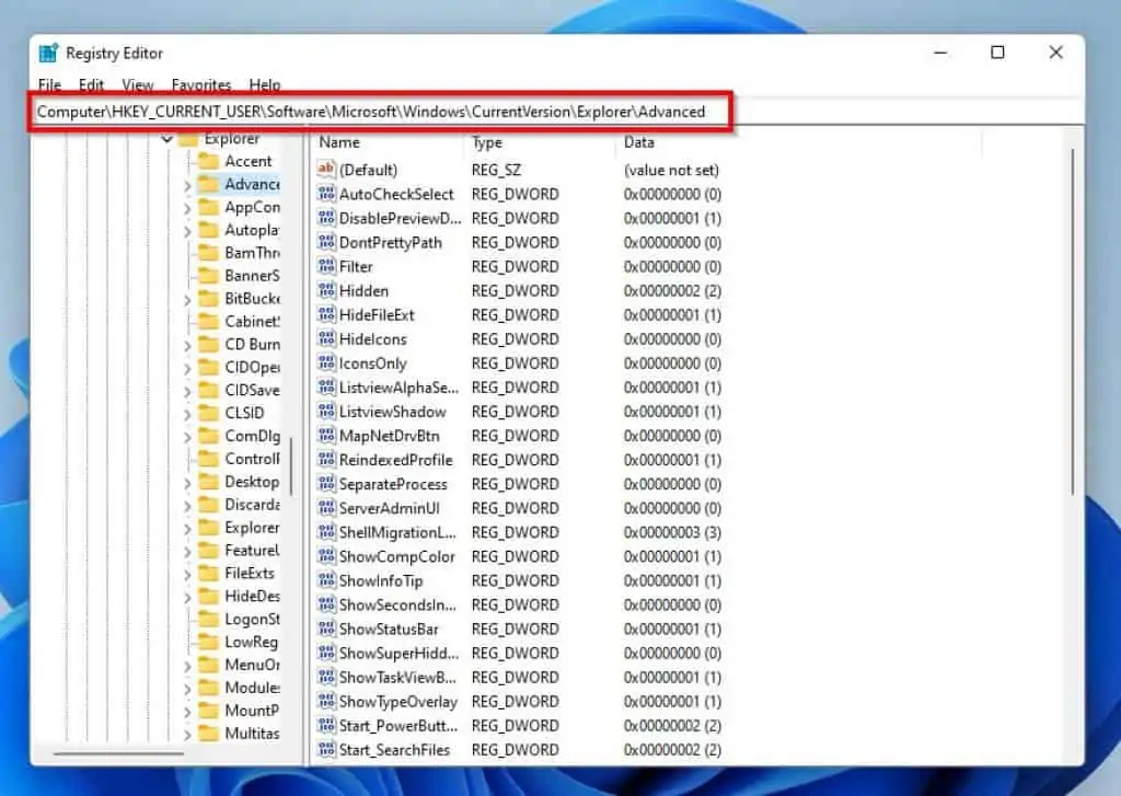 Remove Chat Icon From Windows 11 Taskbar Through Registry Editor