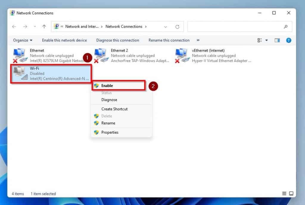 Fix Windows 11 If WiFi Is Not Showing Up By Enabling The WiFi Adapter