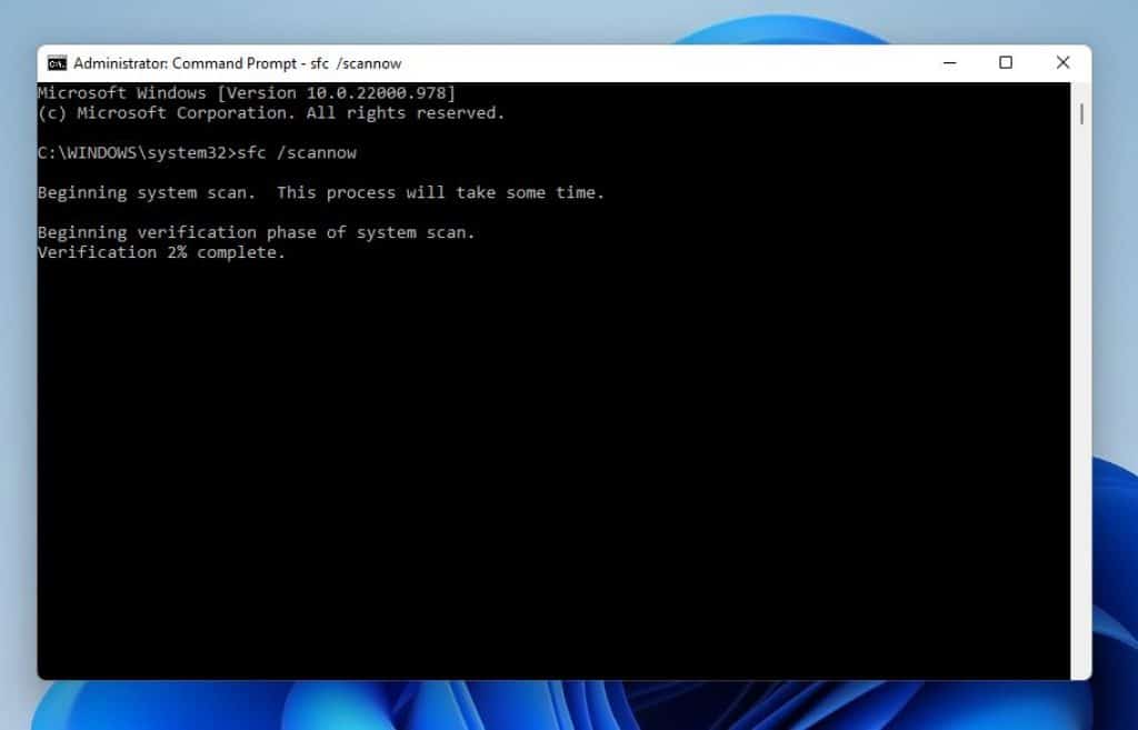 Fix Kernel Security Check Failure Error In Windows 11 By Executing The SFC Scan