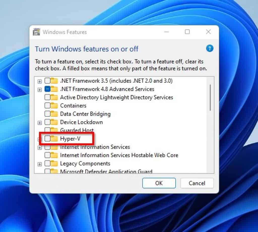 Various Ways To Enable Hyper-V In Windows 11