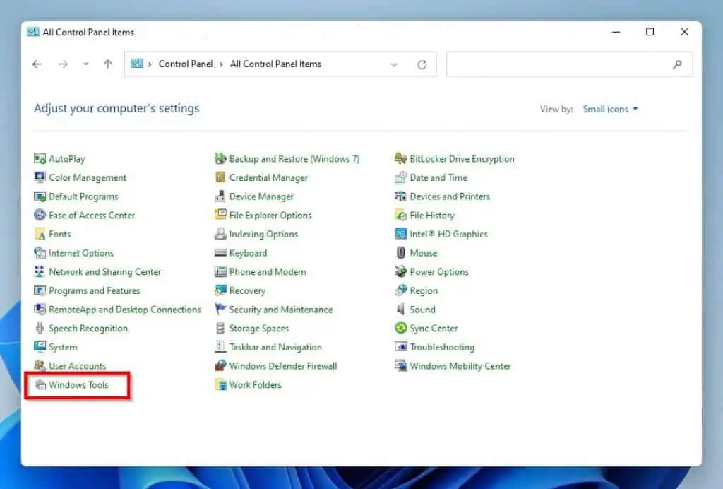 Access Windows 11 Administrative Tools From Control Panel
