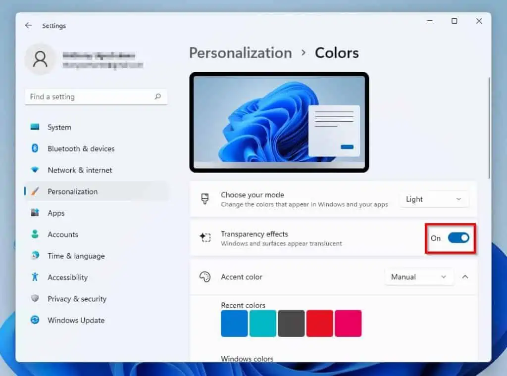 Make Taskbar Transparent In Windows 11 From Settings