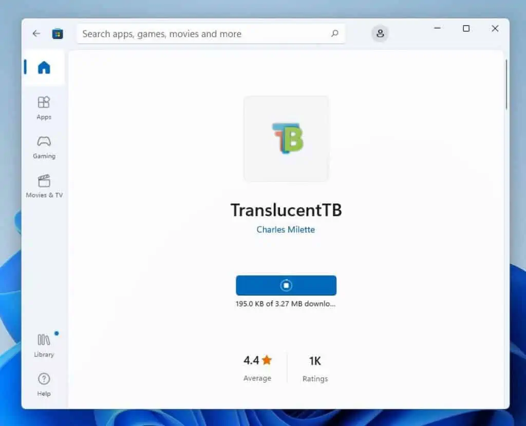 Make Taskbar Completely Transparent In Windows 11 Using TranslucentTB