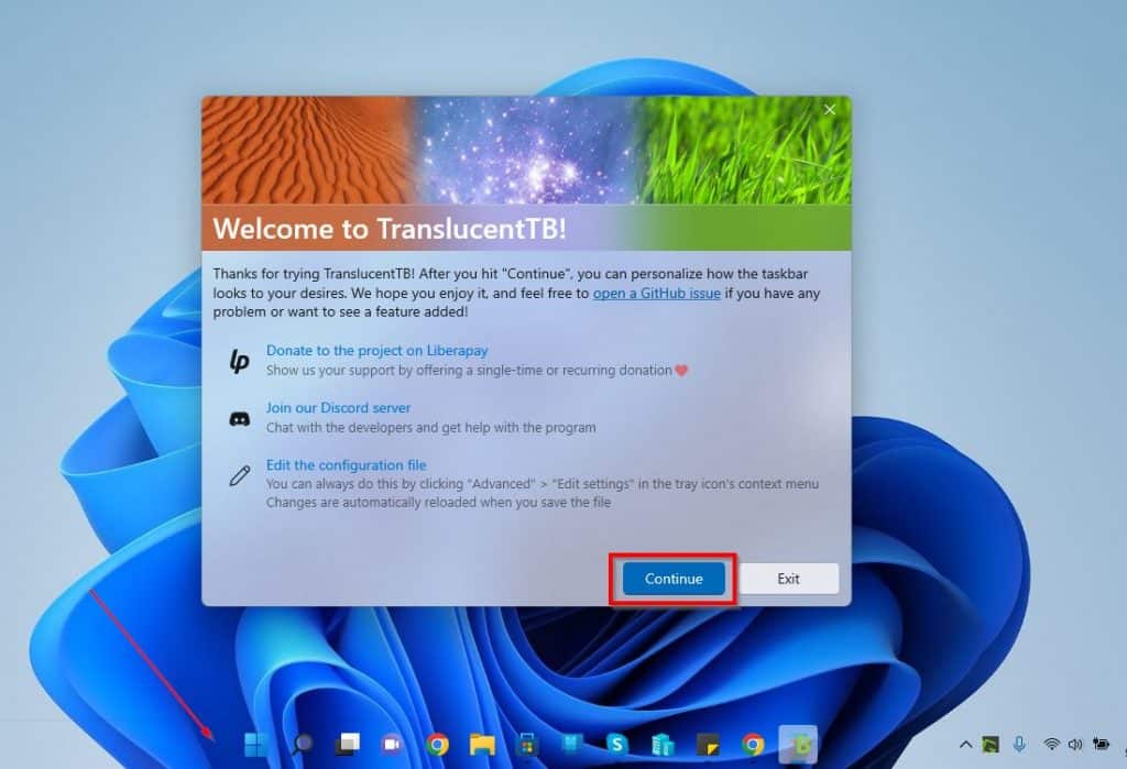 Make Taskbar Completely Transparent In Windows 11 Using TranslucentTB