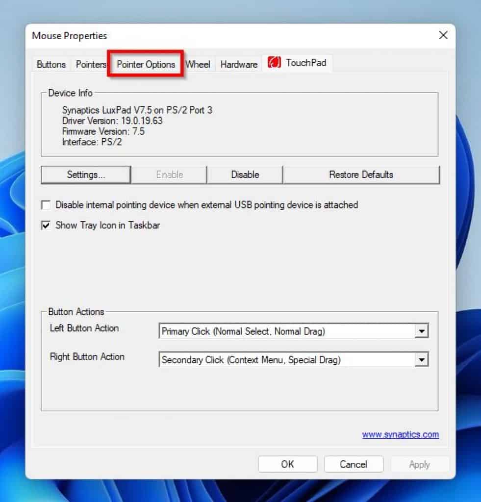 Turn Off Mouse Acceleration In Windows 11 Through Control Panel