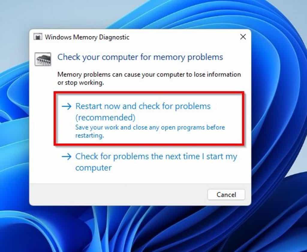 Fix Kernel Security Check Failure Error In Windows 11 By Running Windows Memory Diagnostic Tool