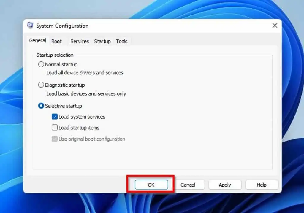 Disable All Startup Programs In Windows 11 Via System Configuration
