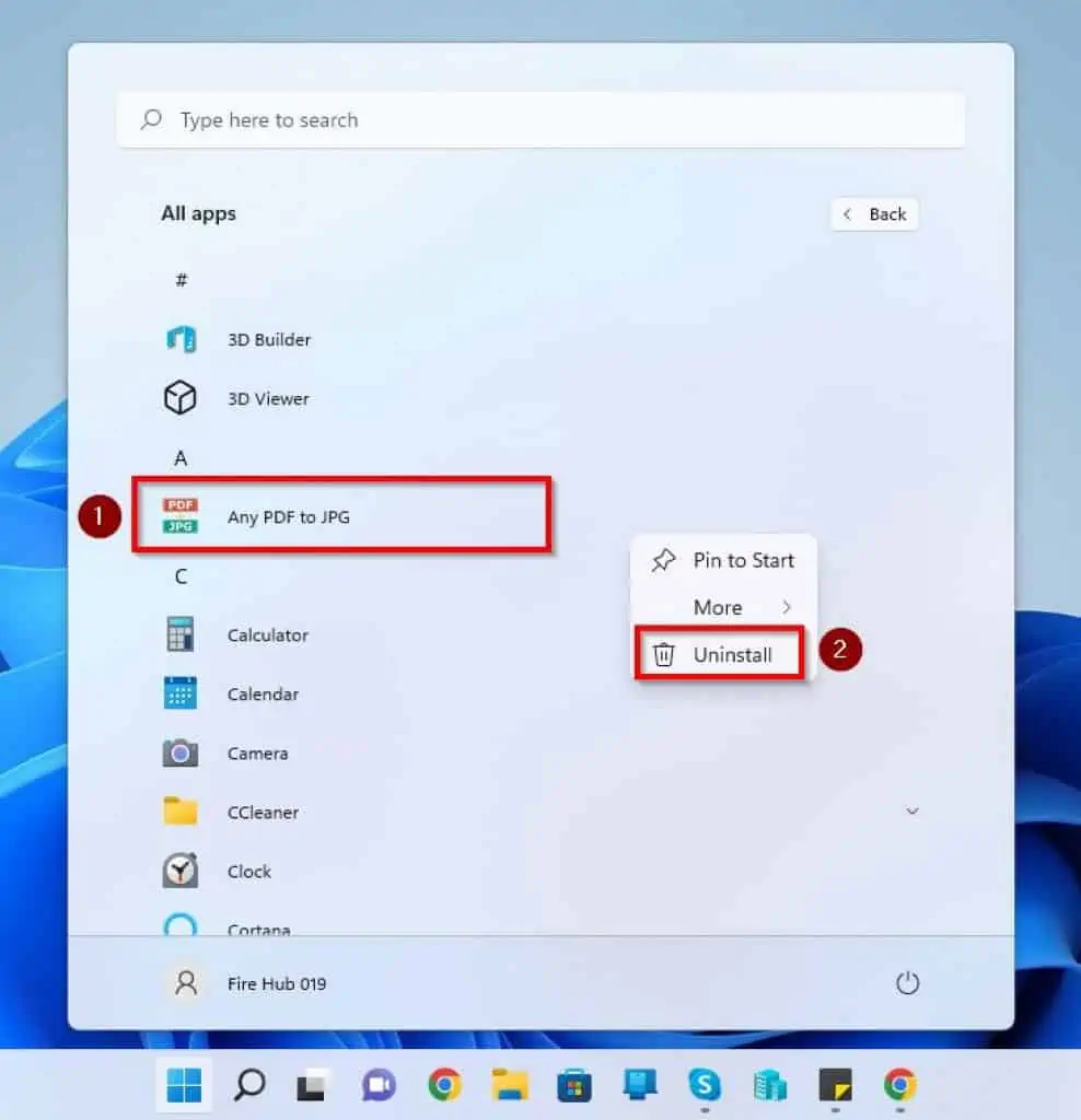 Uninstall Programs On Windows 11 From Start Menu 