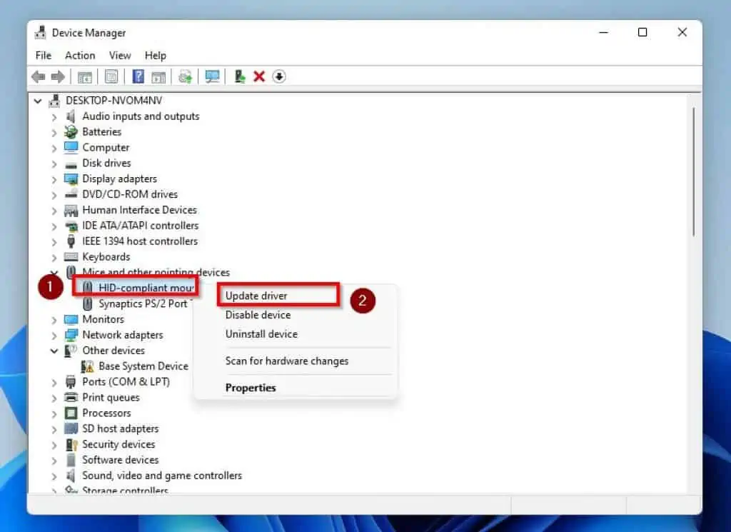 Fix Mouse Cursor Lag In Windows 11 By Updating Mouse Driver