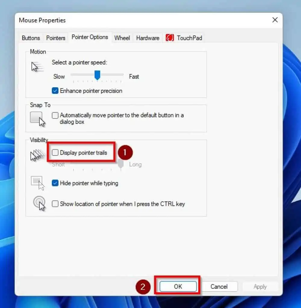Fix Mouse Cursor Lag In Windows 11 By Disabling Pointer Trails