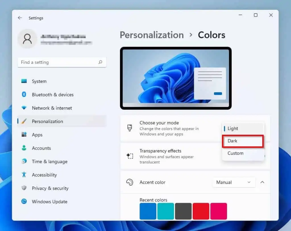 How to Enable Dark Mode in Windows 11 - Itechguides