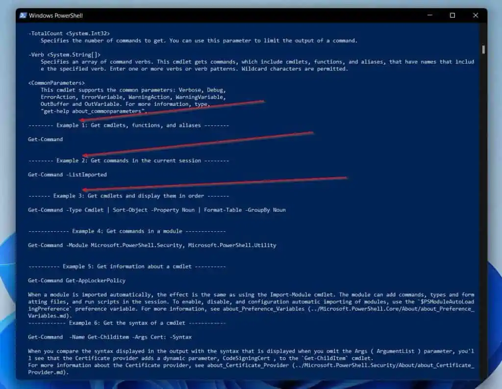 PowerShell  Get-Help -Detailed Parameter 