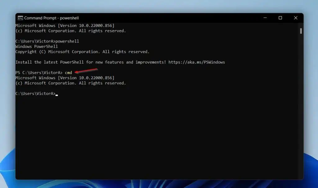 Various Methods To Open PowerShell In Windows 10 And Windows 11 Explained - How To Open PowerShell From Command Prompt (CMD) 