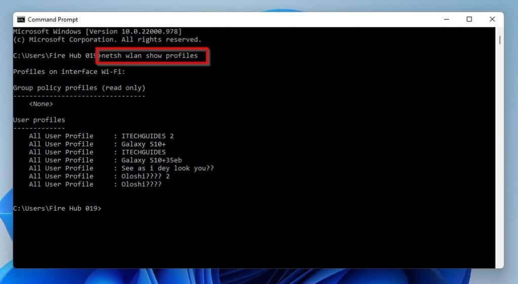 See WiFi Password In Windows 11 Through Command Prompt