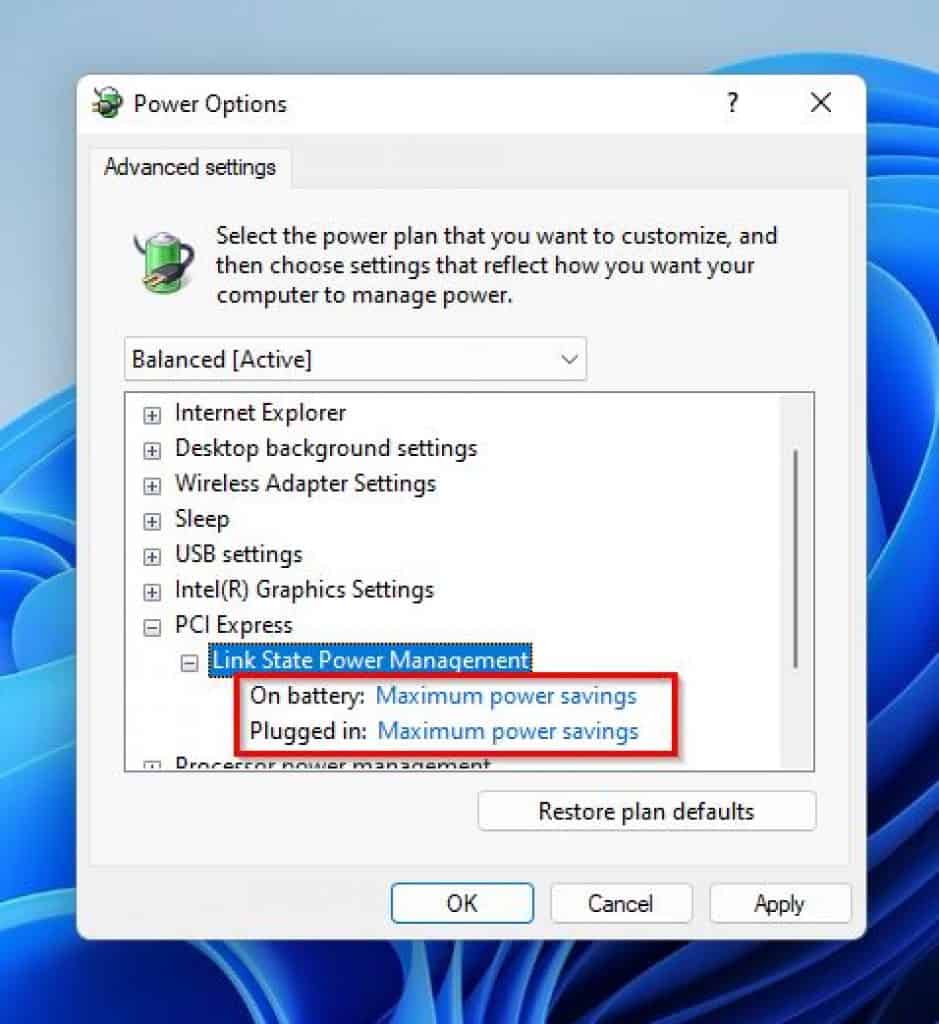 Fix Driver Power State Failure Error In Windows 11 By Modifying Power Plan Settings