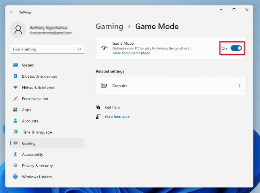 Enable Or Disable Game Mode In Windows 11 Through Settings 