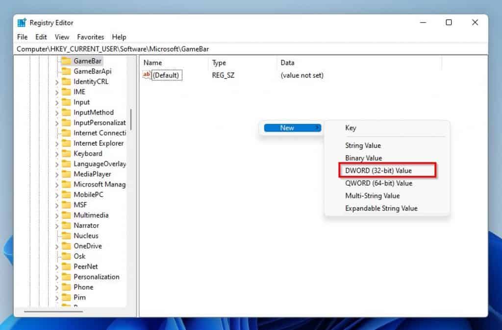 Enable Or Disable Game Mode In Windows 11 Using Registry Editor