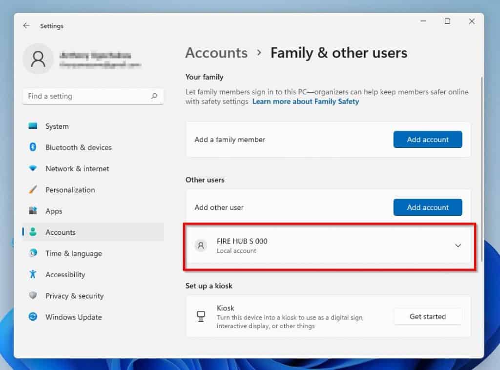 Change Administrator In Windows 11 Through Settings