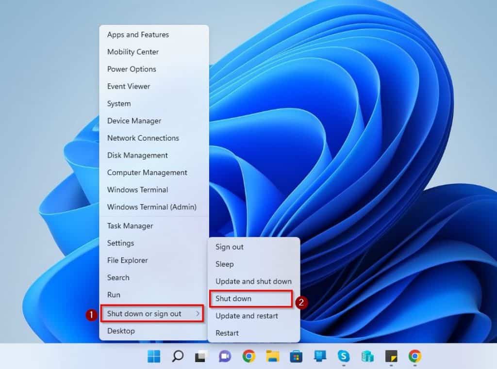 Shut Down Windows 11 Through Start Context Menu
