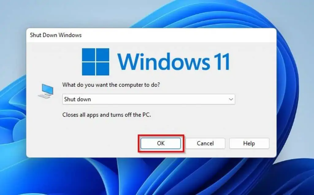 Shut Down Windows 11 Using Keyboard Shortcut
