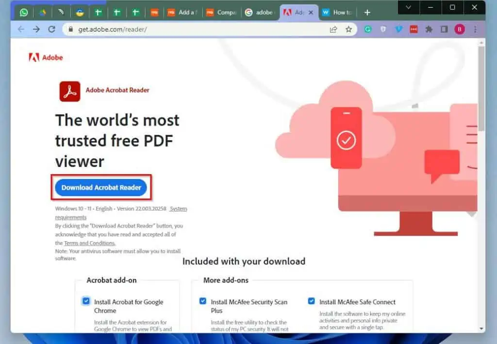 Download Adobe Reader Free For Windows 11 Via Adobe's Official Website 