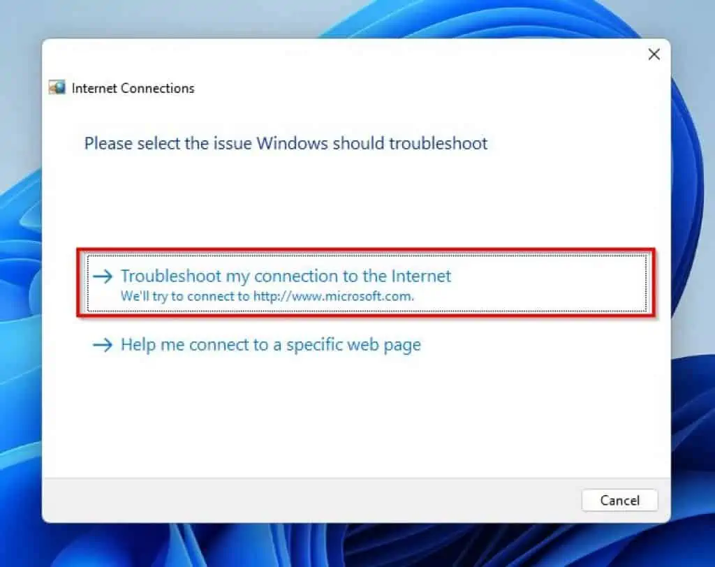 Fix Windows 11 WiFi If Not Working By Running Internet Troubleshooter