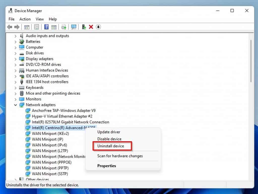 Fix Windows 11 WiFi If Not Working By Reinstalling WiFi Driver