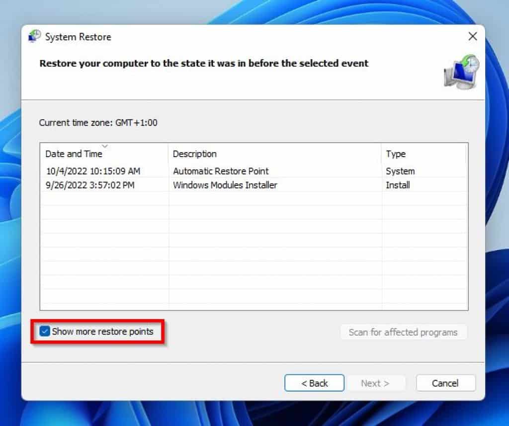Repair Windows 11 By Performing System Restore