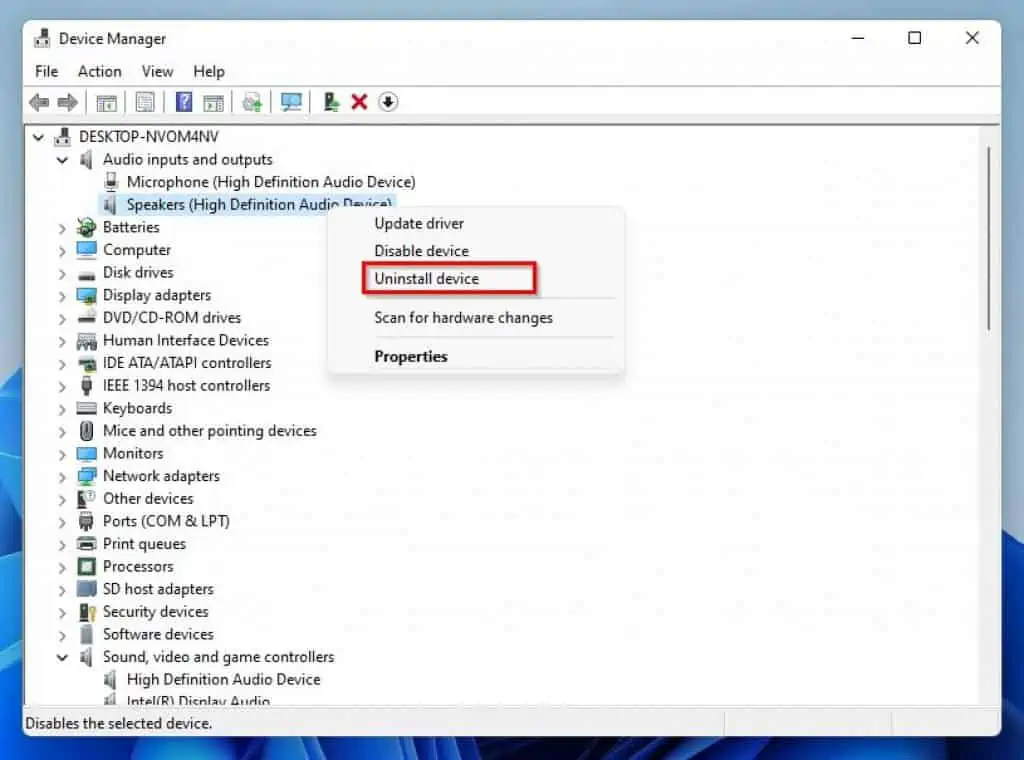 Fix Windows 11 With No Sound By Reinstalling Audio Driver 