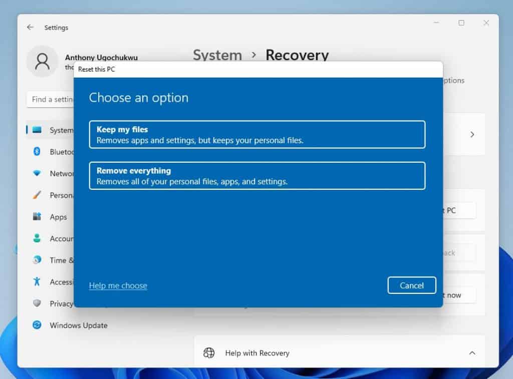 Repair Windows 11 By Resetting Your PC