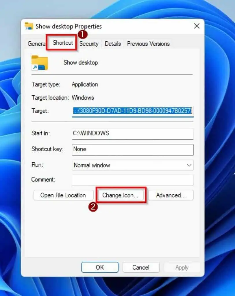 How To Create A Show Desktop Shortcut In Windows 11 