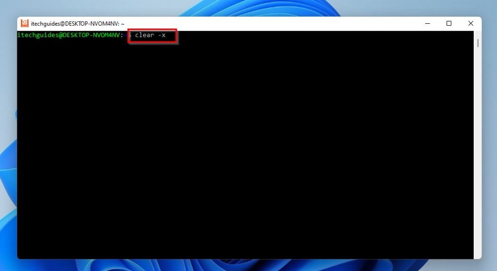 Clear Terminal Screen In Linux With Clear Command
