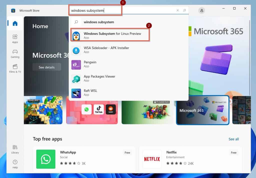 final step to installing Ubuntu in Windows 11 - Install Windows Subsystem For Linux And Ubuntu Apps From The Microsoft Store