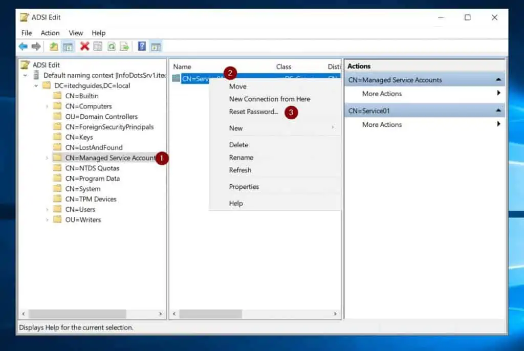 How To Reset Group Managed Service Account Password With ADSI Edit