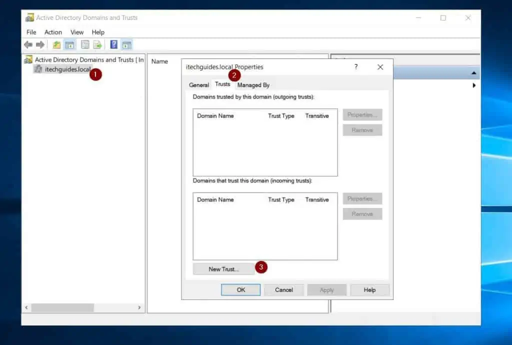 Active Directory Domains and Trusts. 