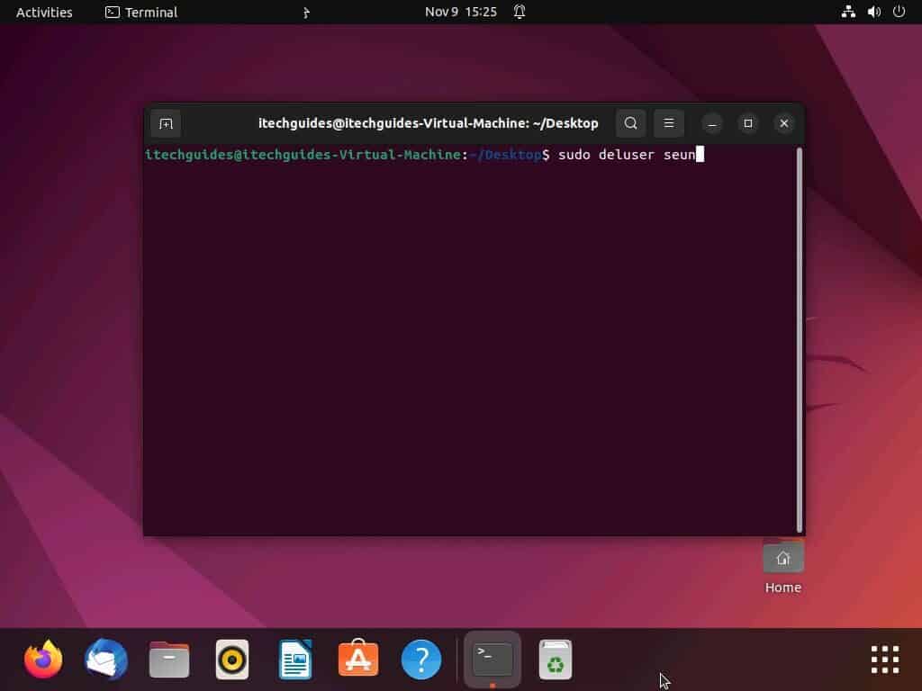 Delete A User In Linux Through The Terminal
