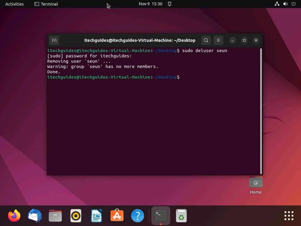 Delete A User In Linux Through The Terminal