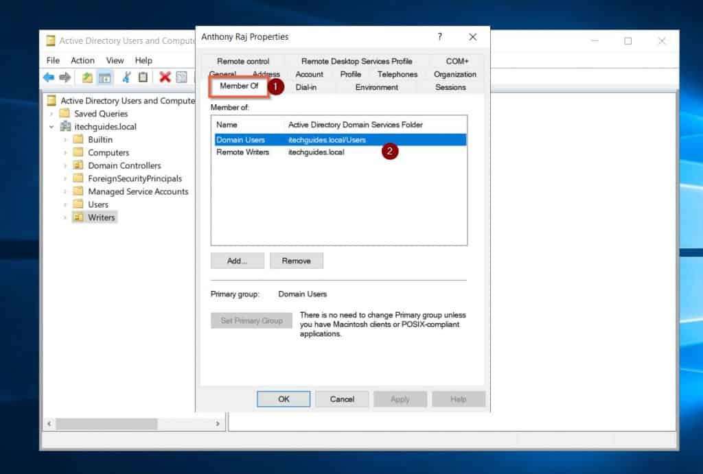 Get AD Group Membership For A User With Active Directory Users and Computers
