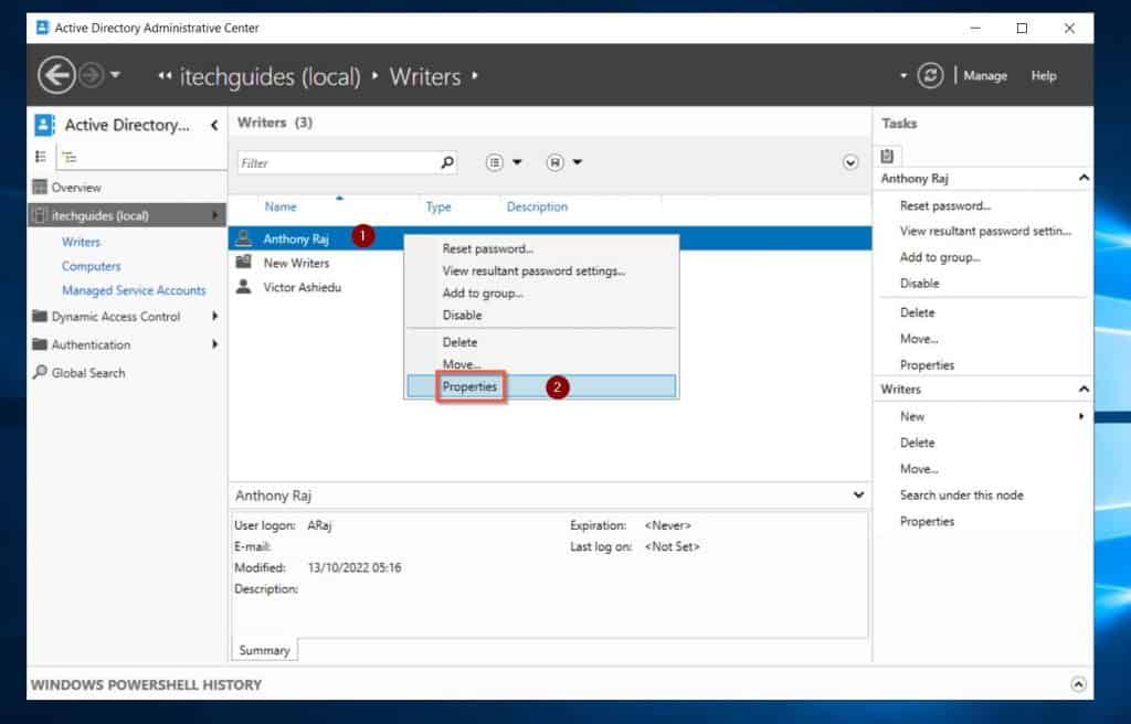 Get AD Group Membership For A User With Active Directory Administrative Center (ADAC)