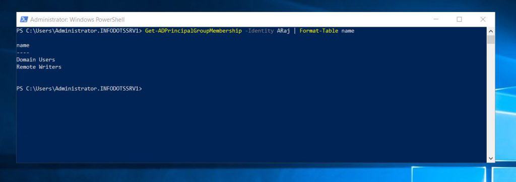 Get AD Group Membership For A User With PowerShell
