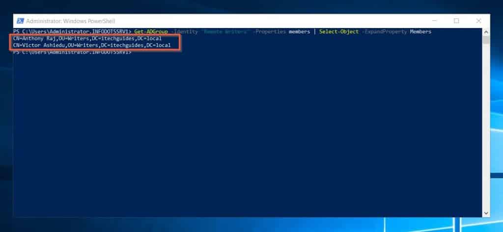 Use The PowerShell Get-ADGroup Command To List AD Group Members