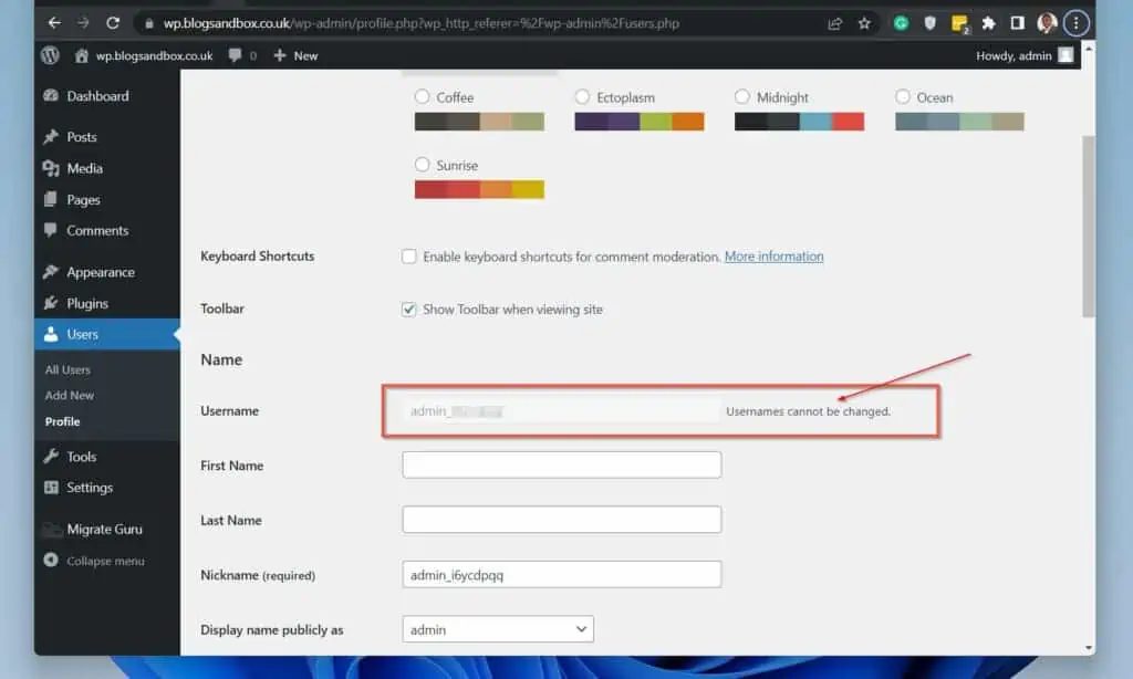 How To Change Username In WordPress