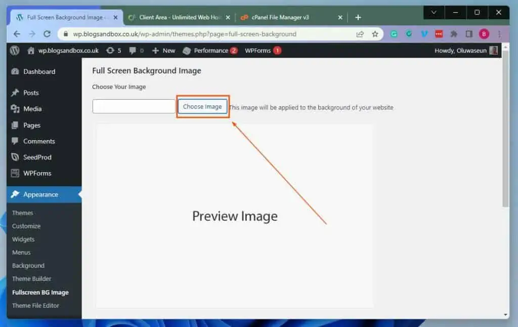 Make A Picture A Background On WordPress Using A Plugin