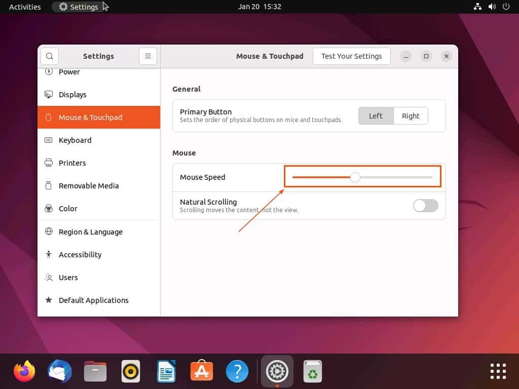 Change Mouse Speed In Ubuntu Via GUI