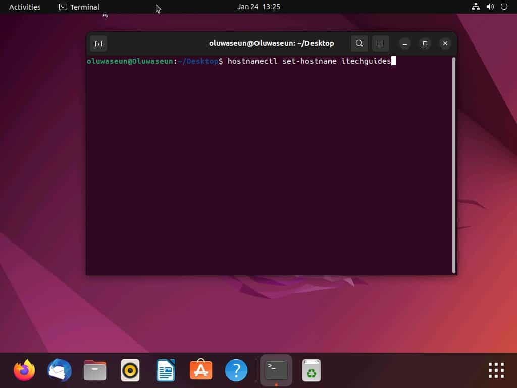 Rename your device in Ubuntu via terminal 