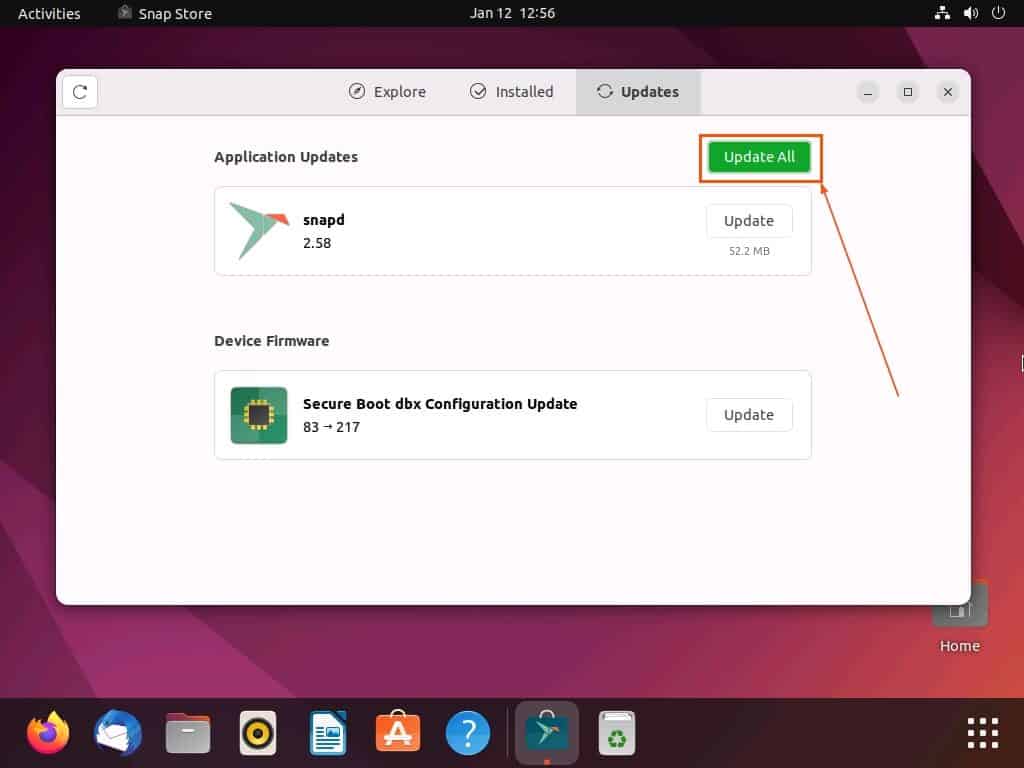 Update Snap In Linux Through Ubuntu Software Center