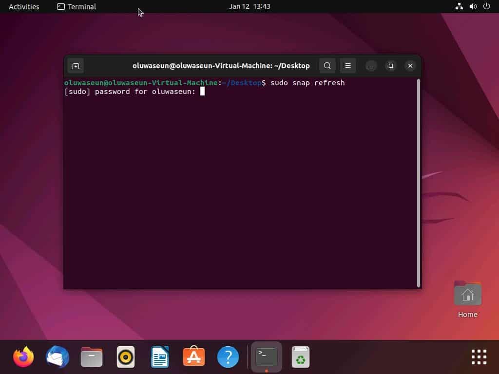 Update Snap In Linux Via Terminal 