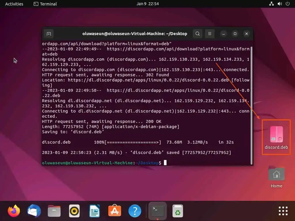 Install Discord on Linux via Terminal